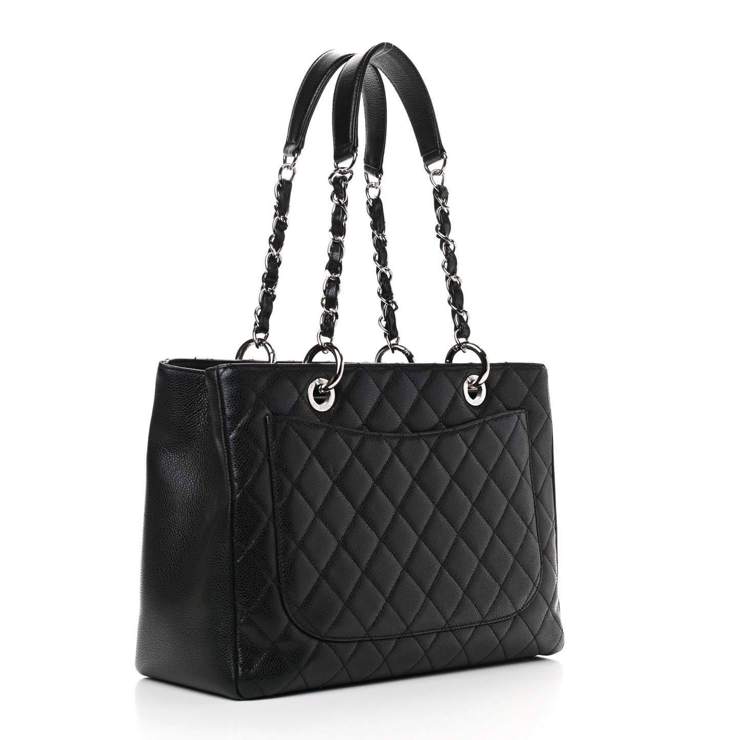 Caviar Quilted Grand Shopping Tote GST Black