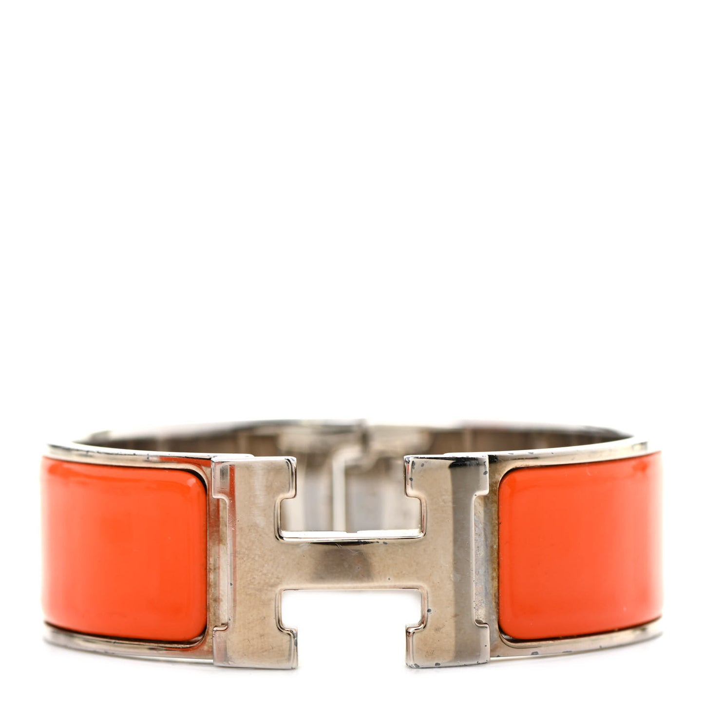 Enamel Wide Clic Clac H Bracelet PM Orange