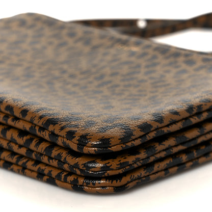 Celine Goatskin Leopard Printed Small Trio Crossbody Bag Brown Black 12 of 12
