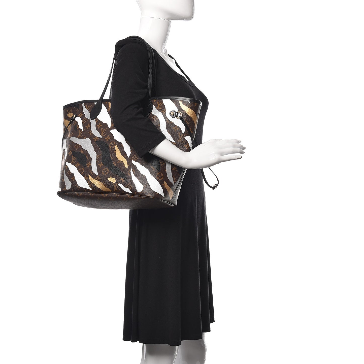 X LOL Monogram Neverfull MM Gold Silver