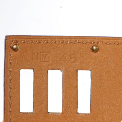 Hermes Shiny Alligator Kelly Dog Cuff Orange 5 of 6