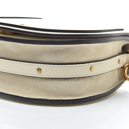 Chloe Calfskin Suede Small Nile Bracelet Bag Off White 11 of 11