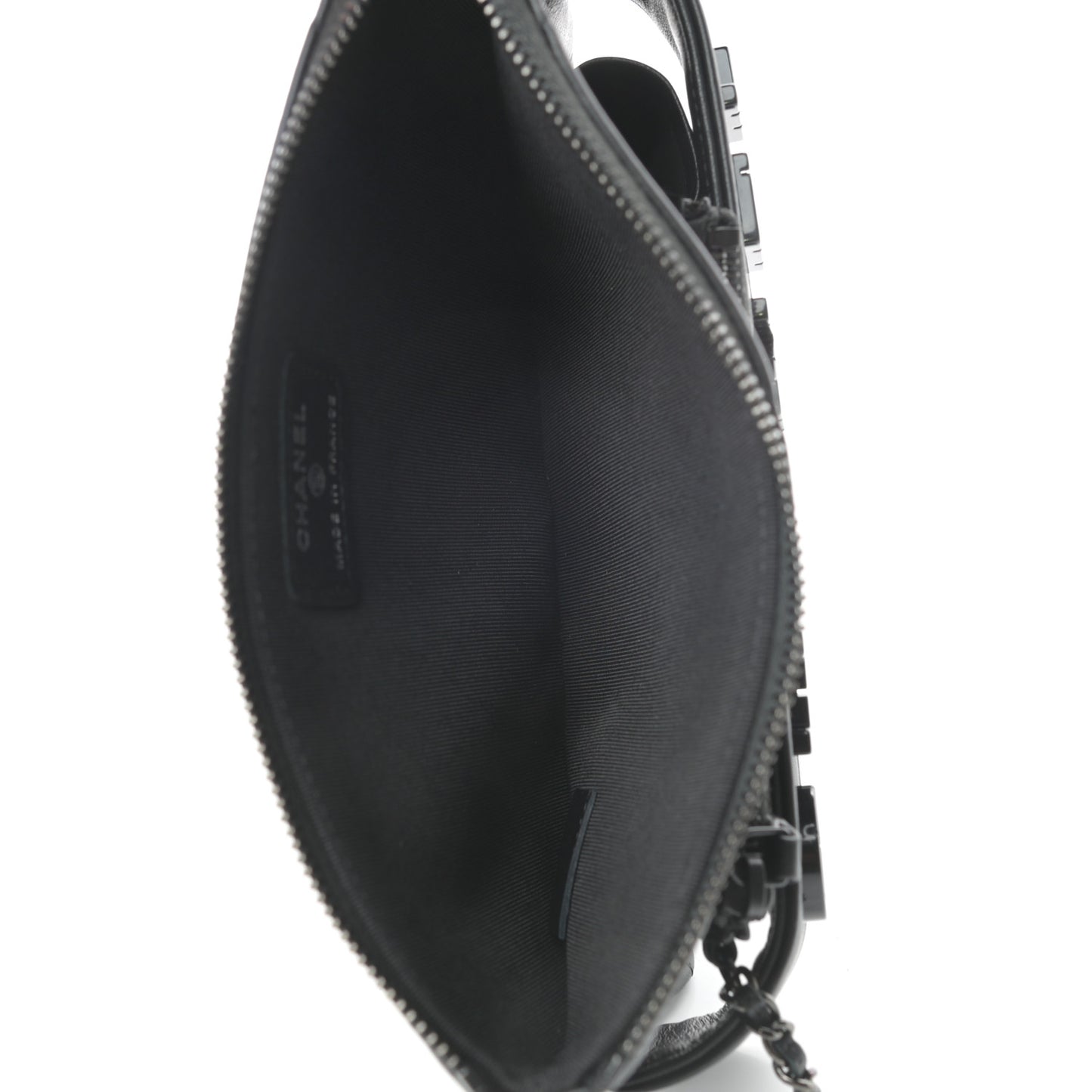 Lambskin Quilted Cosmetic Case With Strap So Black