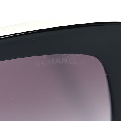 Chanel Acetate Rectangle Sunglasses 5435 Black 7 of 8