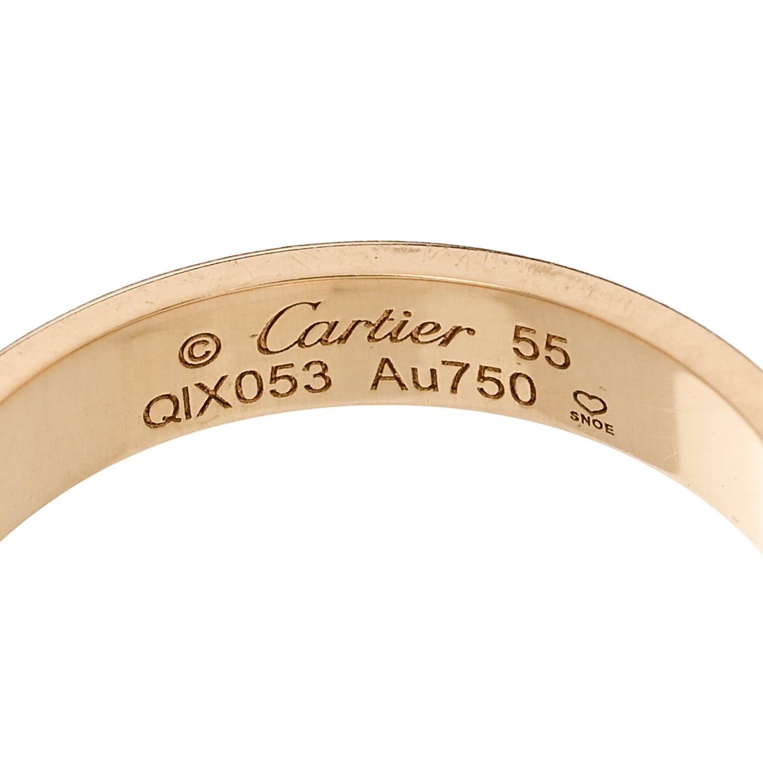 Cartier 18K Yellow Gold 3.5mm LOVE Wedding Band Ring 55 7.25 4 of 4