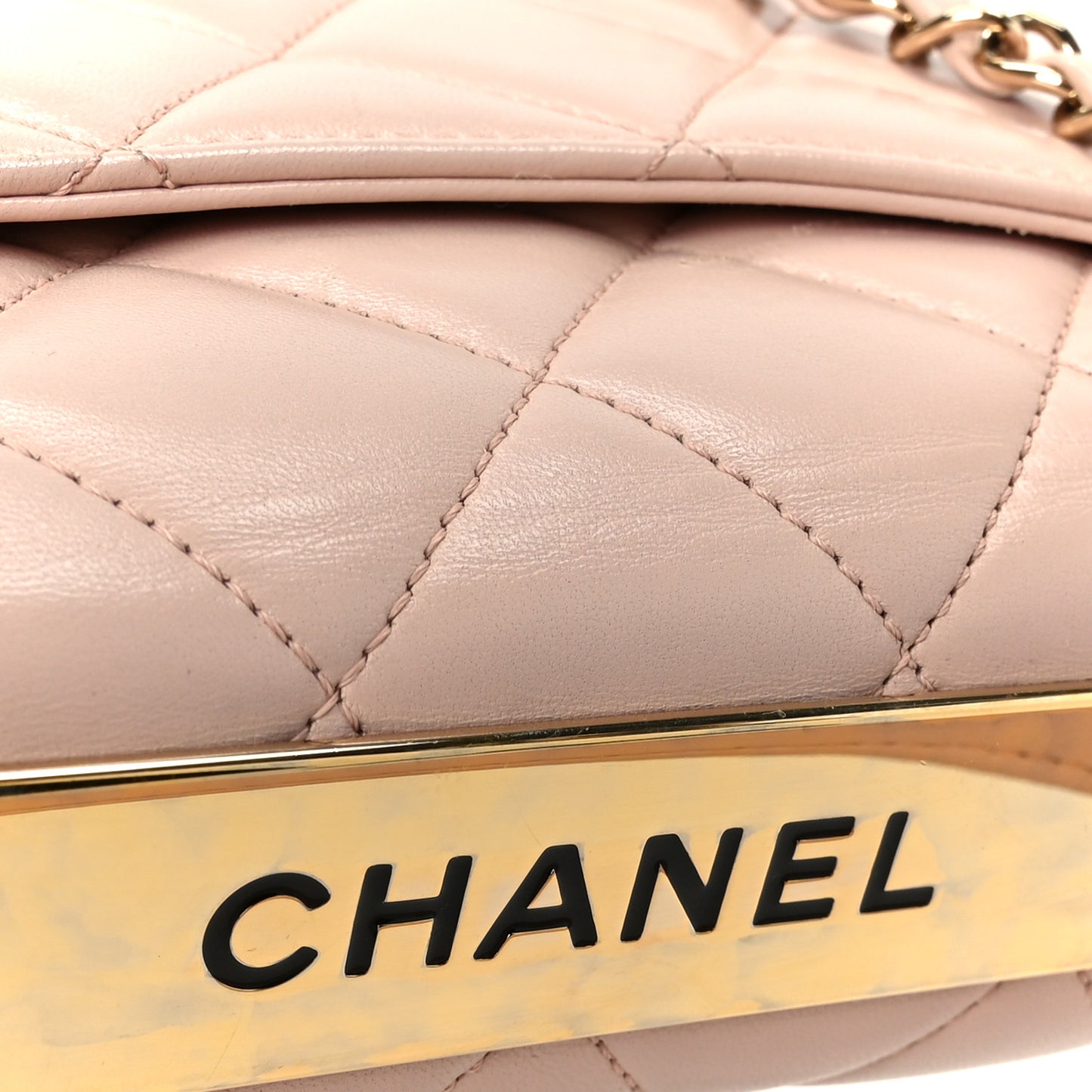 Lambskin Quilted Small Trendy CC Flap Dual Handle Bag Light Pink