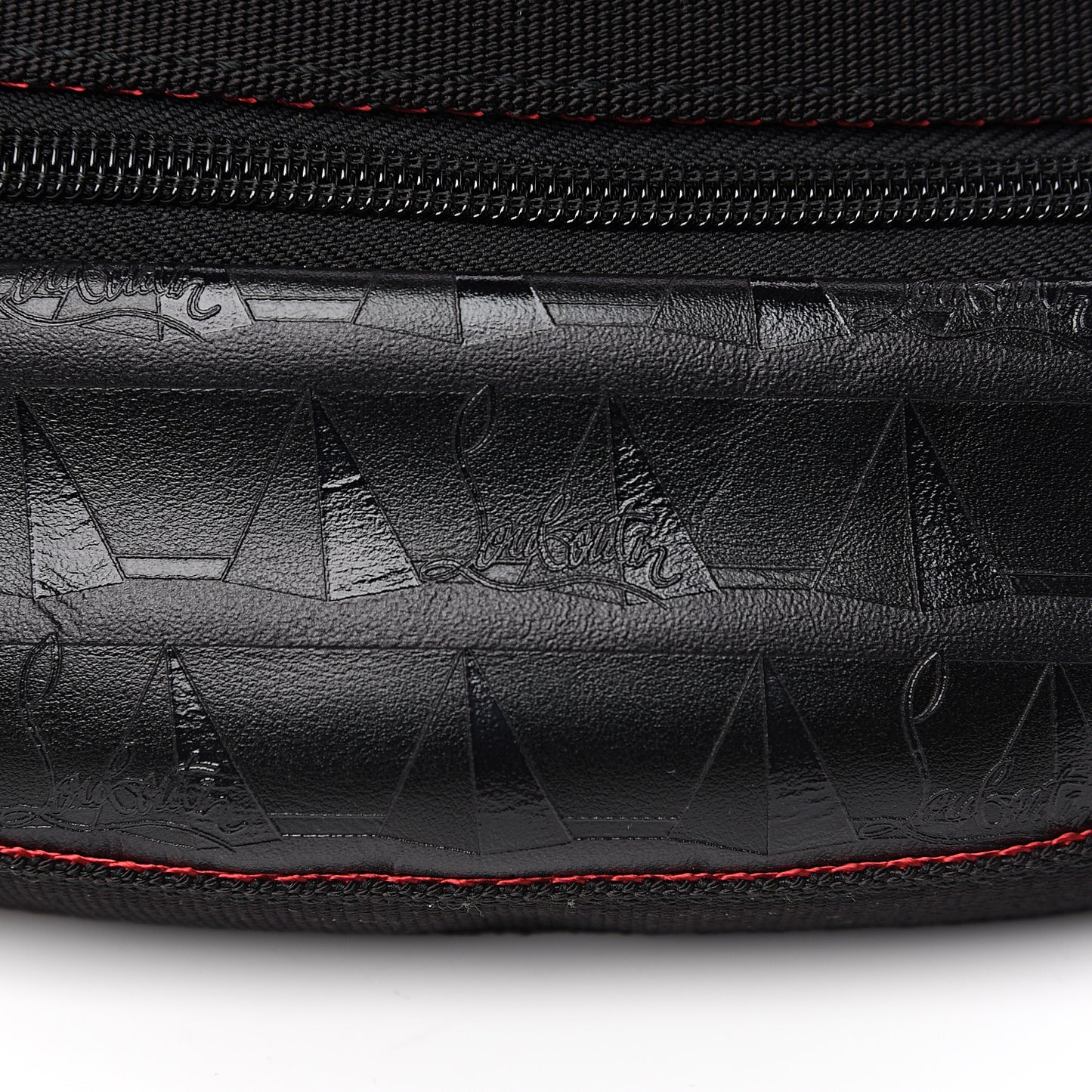 Calfskin Pyramid Embossed Parisnyc Belt Bag Black