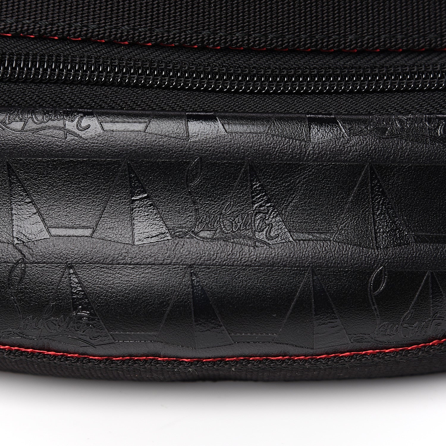 Christian Louboutin Calfskin Pyramid Embossed Parisnyc Belt Bag Black 9 of 10