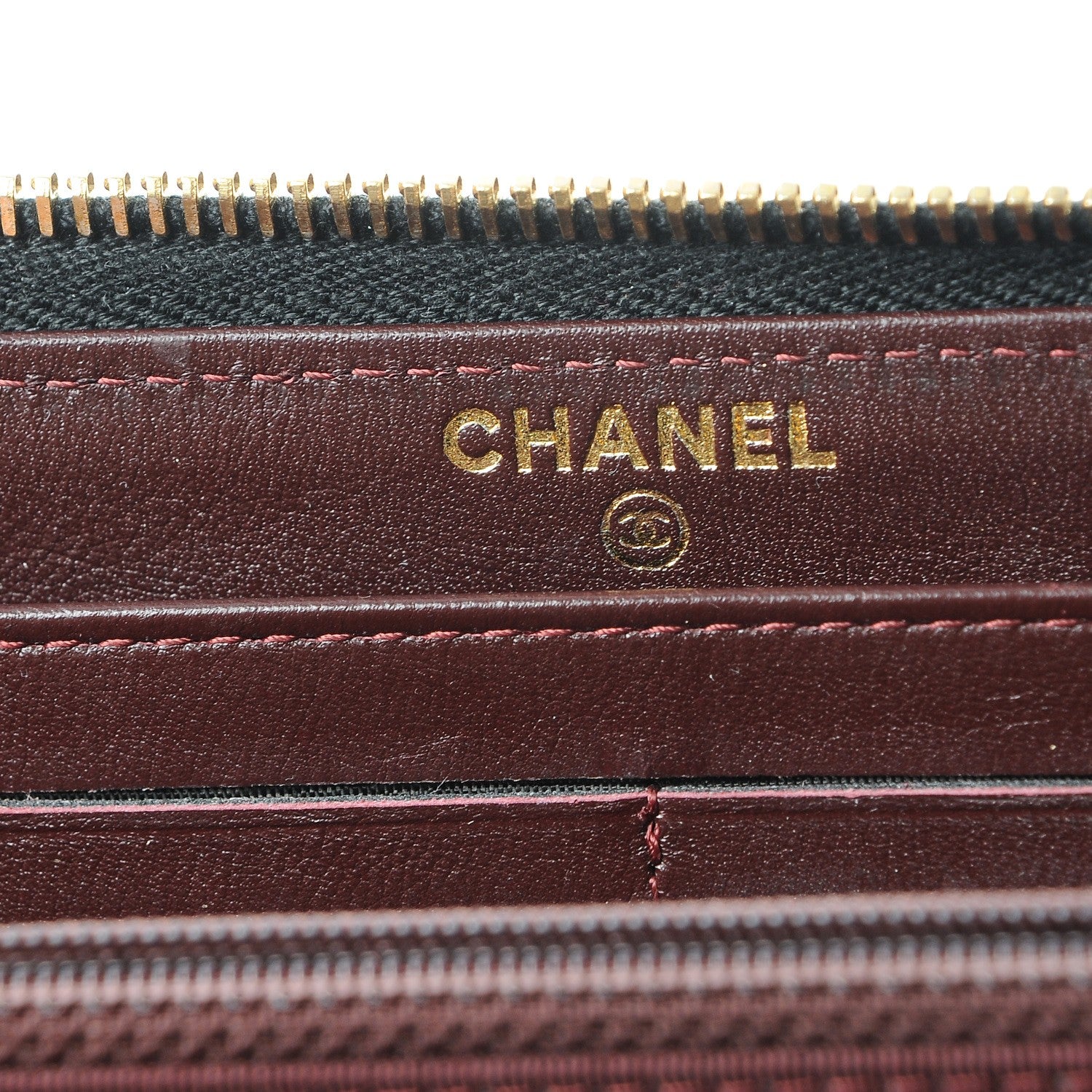 Chanel Caviar Quilted Zip Around Clutch Wallet Black 7 of 10