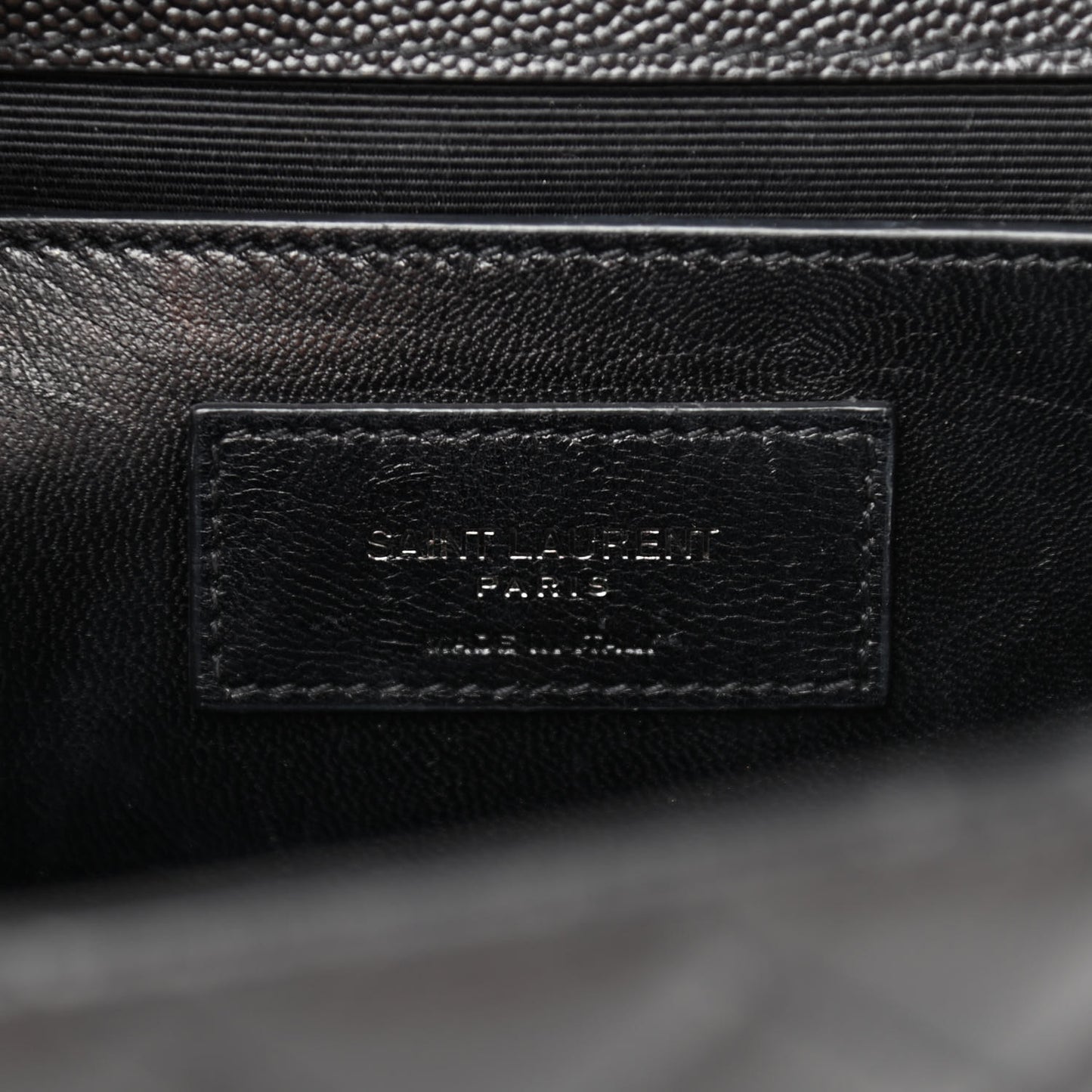 Grain De Poudre Textured Mixed Matelasse Triquilt Medium Monogram Satchel Black