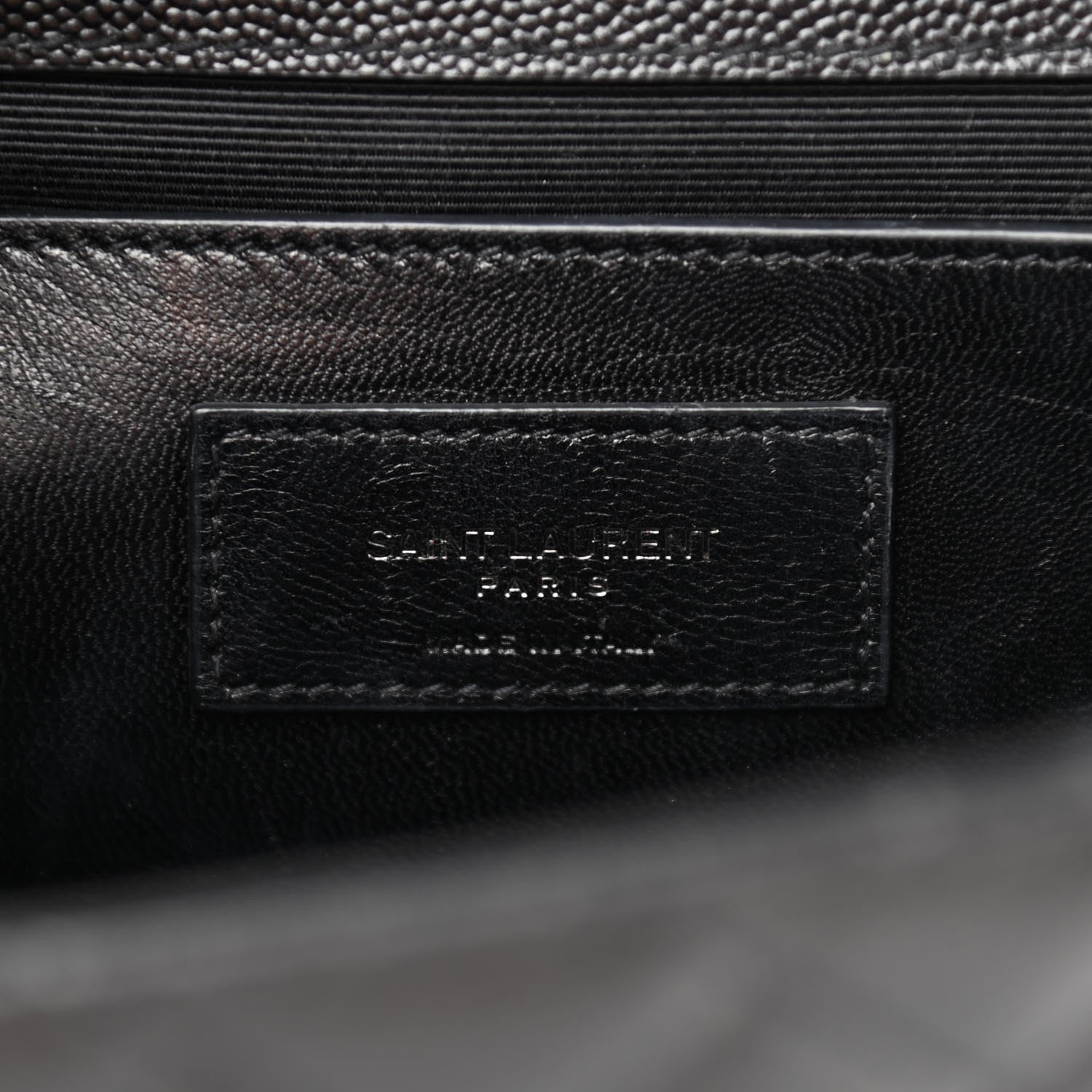 Saint Laurent Grain De Poudre Textured Mixed Matelasse Triquilt Medium Monogram Satchel Black 7 of 12