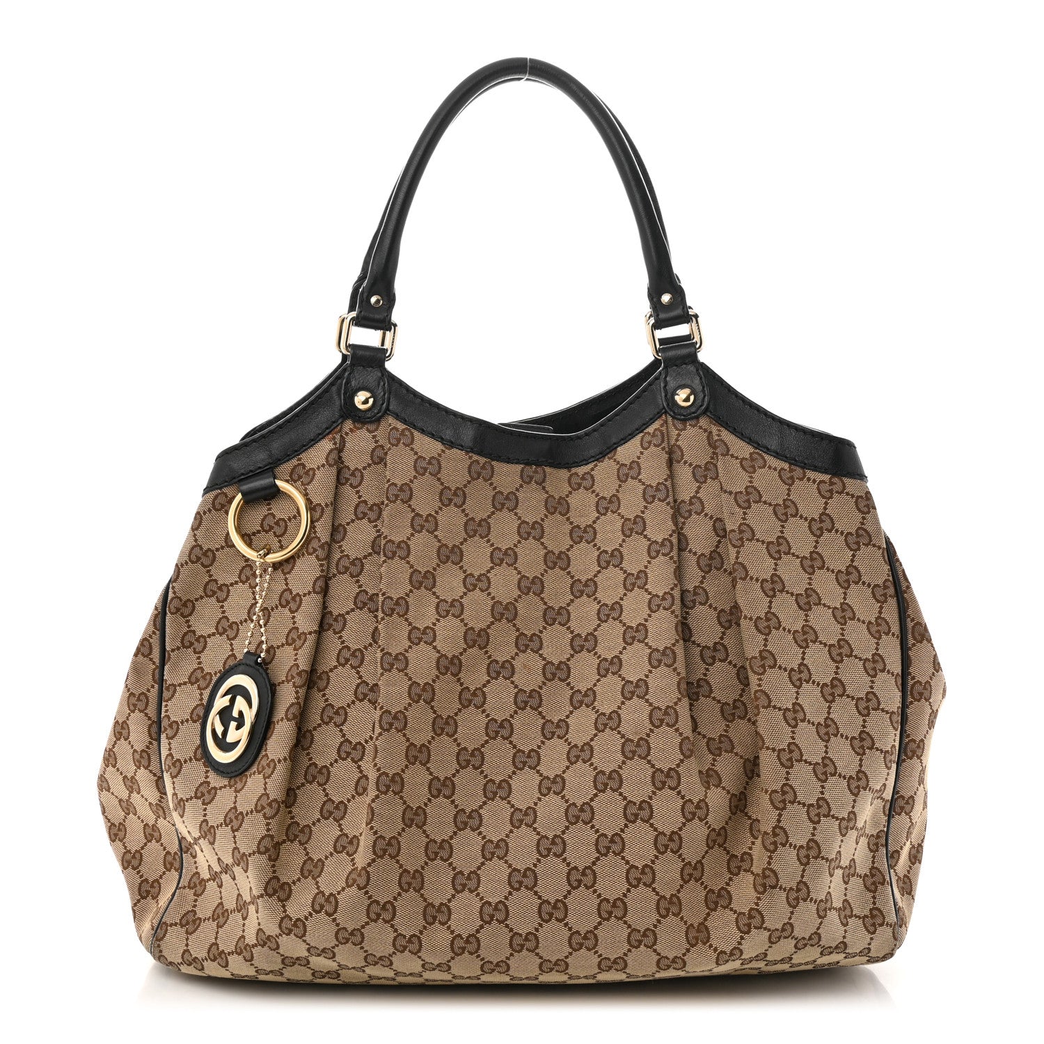 Gucci Monogram Large Sukey Tote Beige Ebony Black 1 of 11