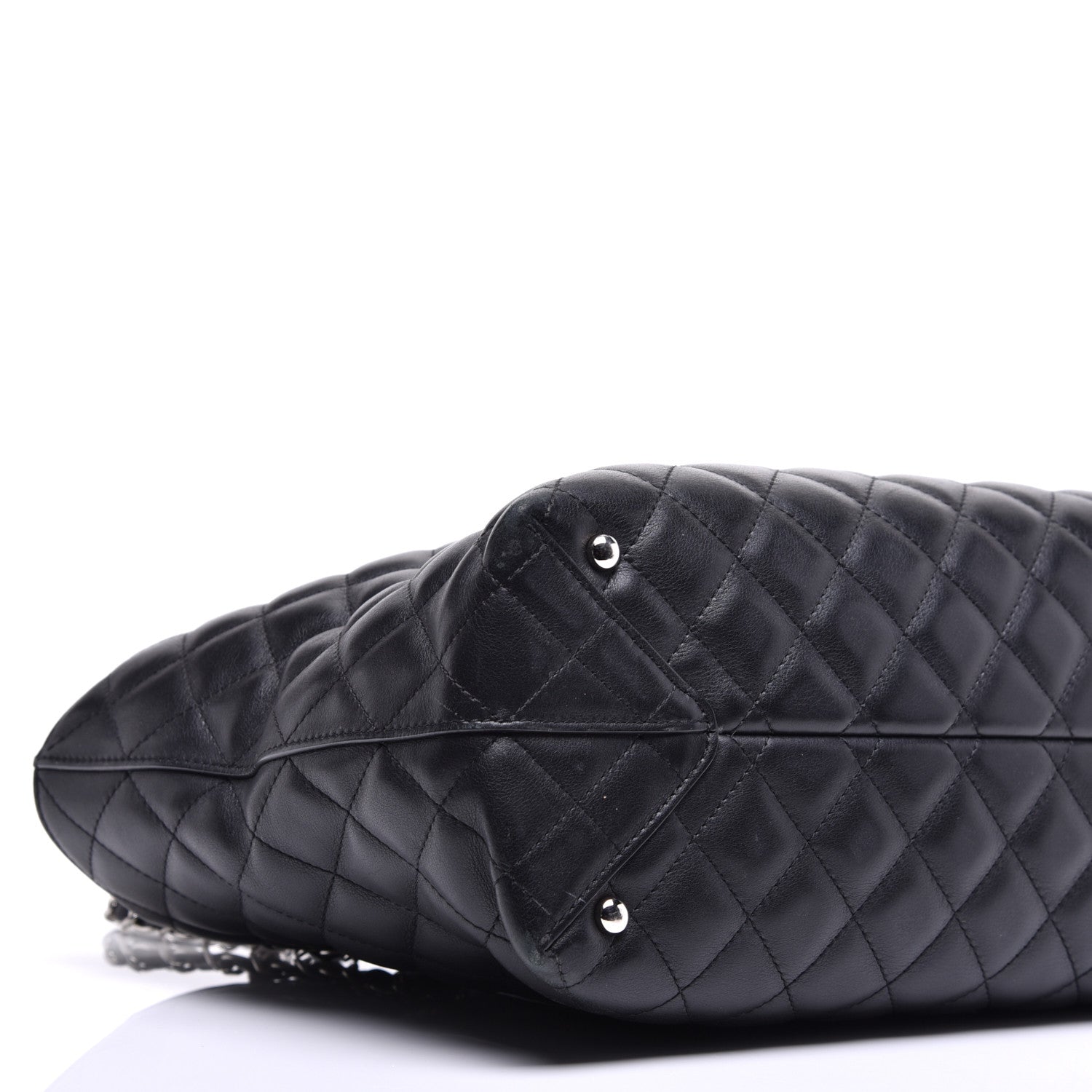 Chanel Calfskin Quilted Large Shopping Tote Black 9 of 10