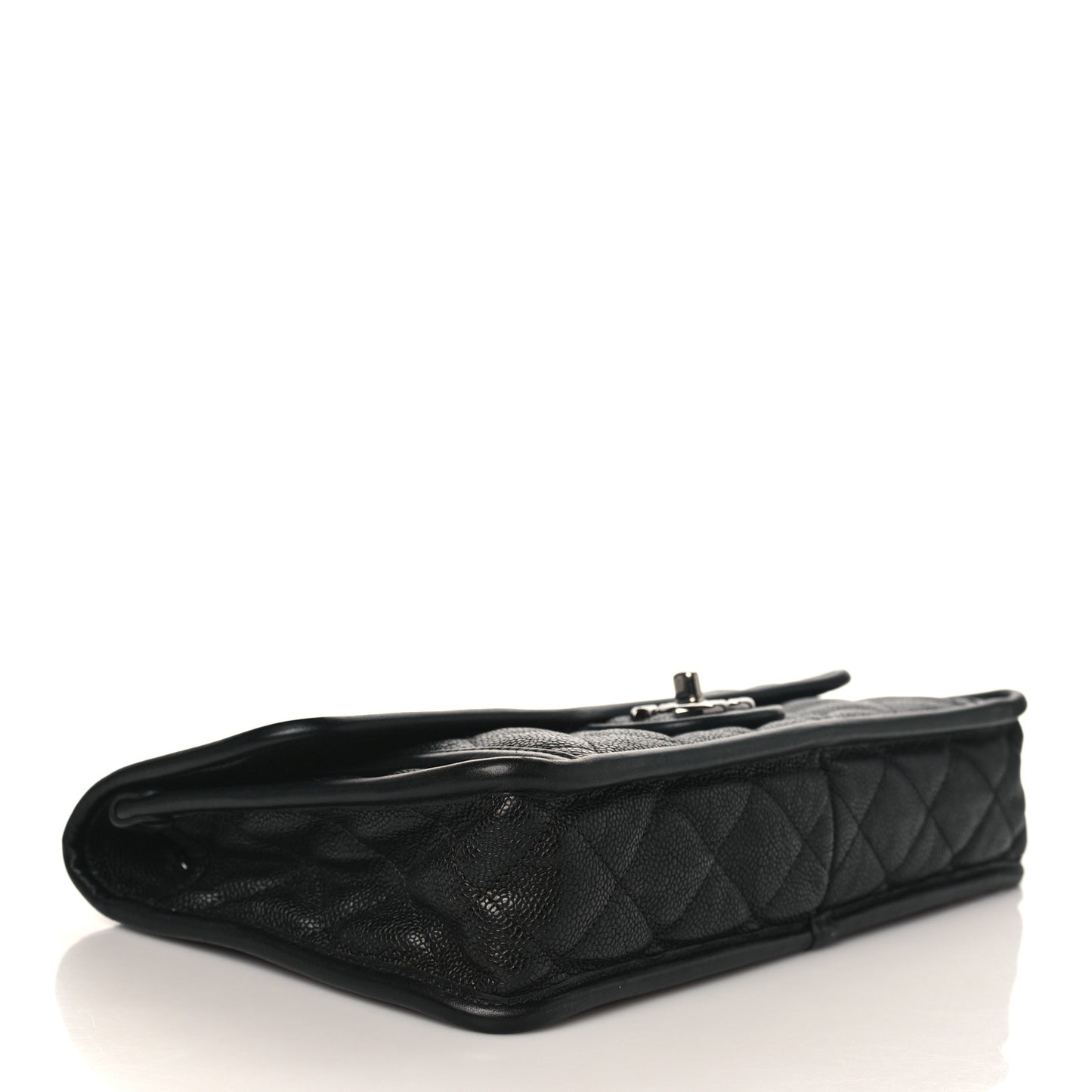Caviar Quilted Medium French Riviera Flap Black