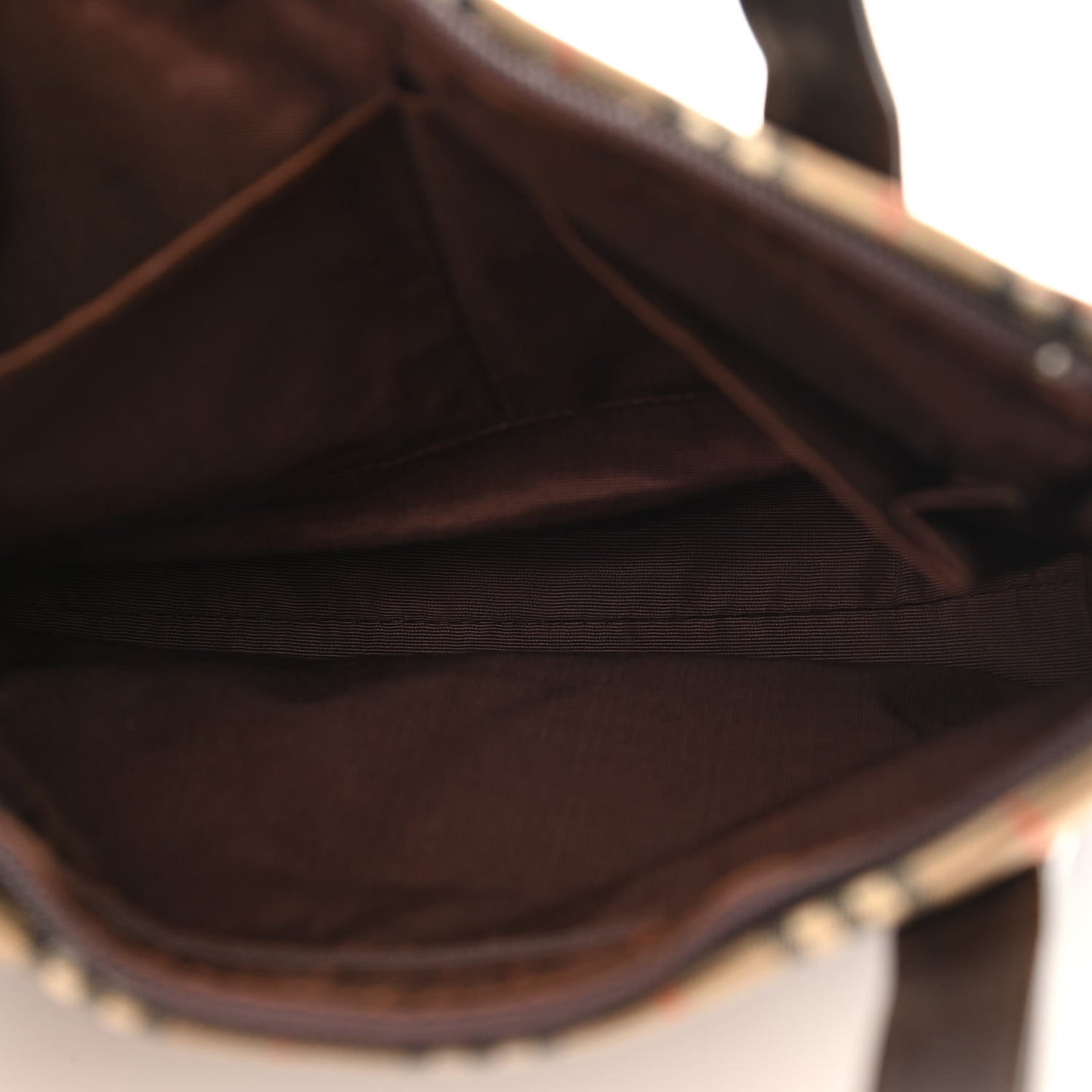 Haymarket Check Small Tote Dark Brown