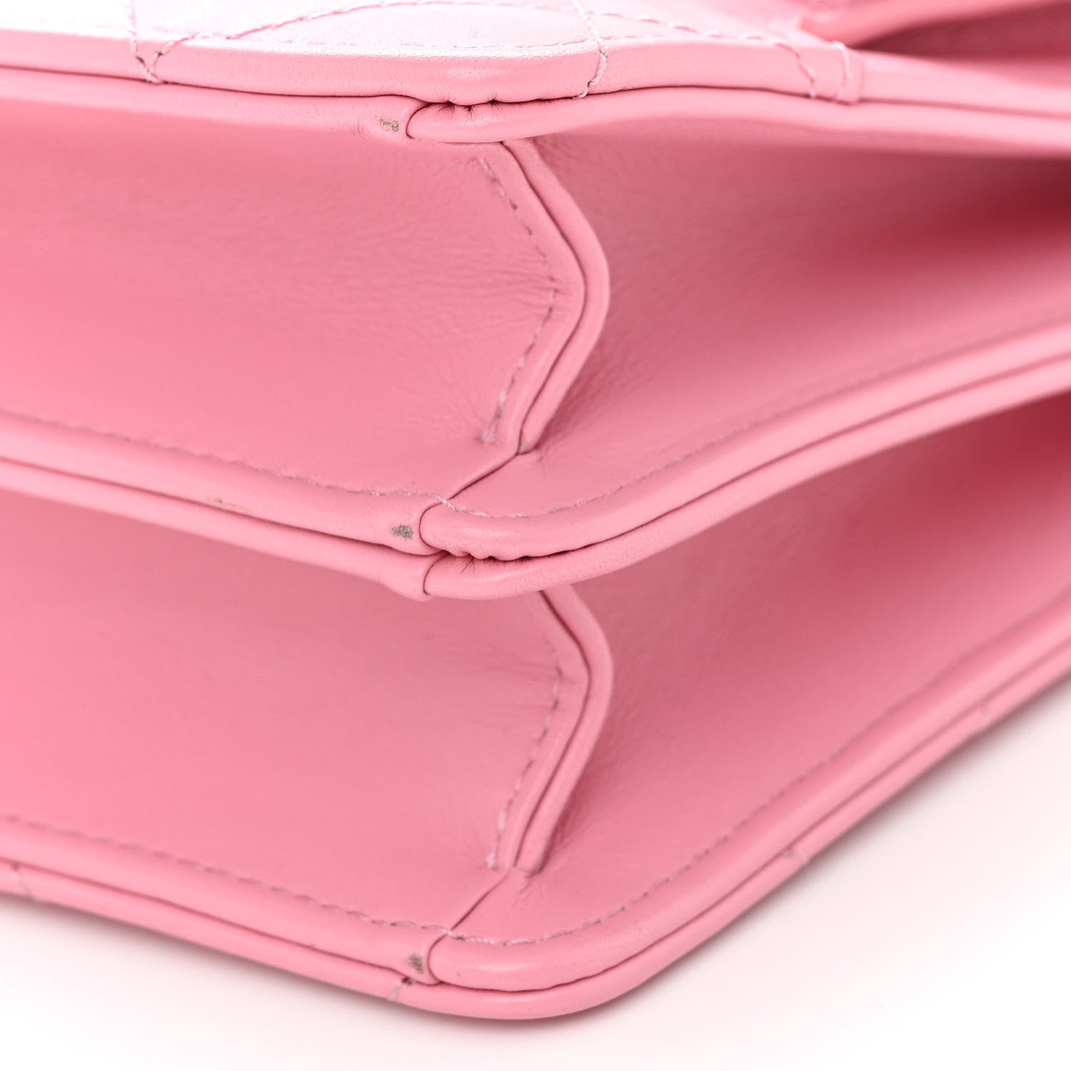 Chanel Lambskin Quilted Resin CC Small Top Handle Flap Pink 10 of 12