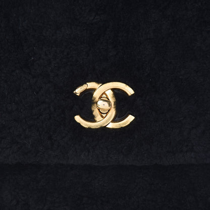 Chanel Shearling Lambskin Medium Coco Handle Flap Black 10 of 10