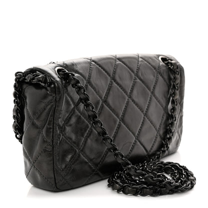 Chanel Metallic Calfskin Quilted Chain All Over Flap Bag Grey 3 of 10