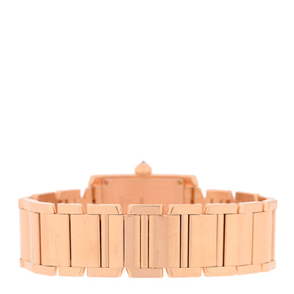 Cartier 18K Pink Gold Diamond Bezel 25mm Tank Francaise Quartz Watch 3 of 5