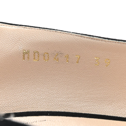 Christian Dior Suede Crystal Diorich Slingback Pumps 39 Black 9 of 11