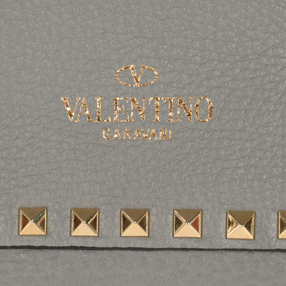 Valentino Garavani Pebbled Calfskin Large Rockstud Flip-Lock Messenger Bag Grigio Perla 9 of 9