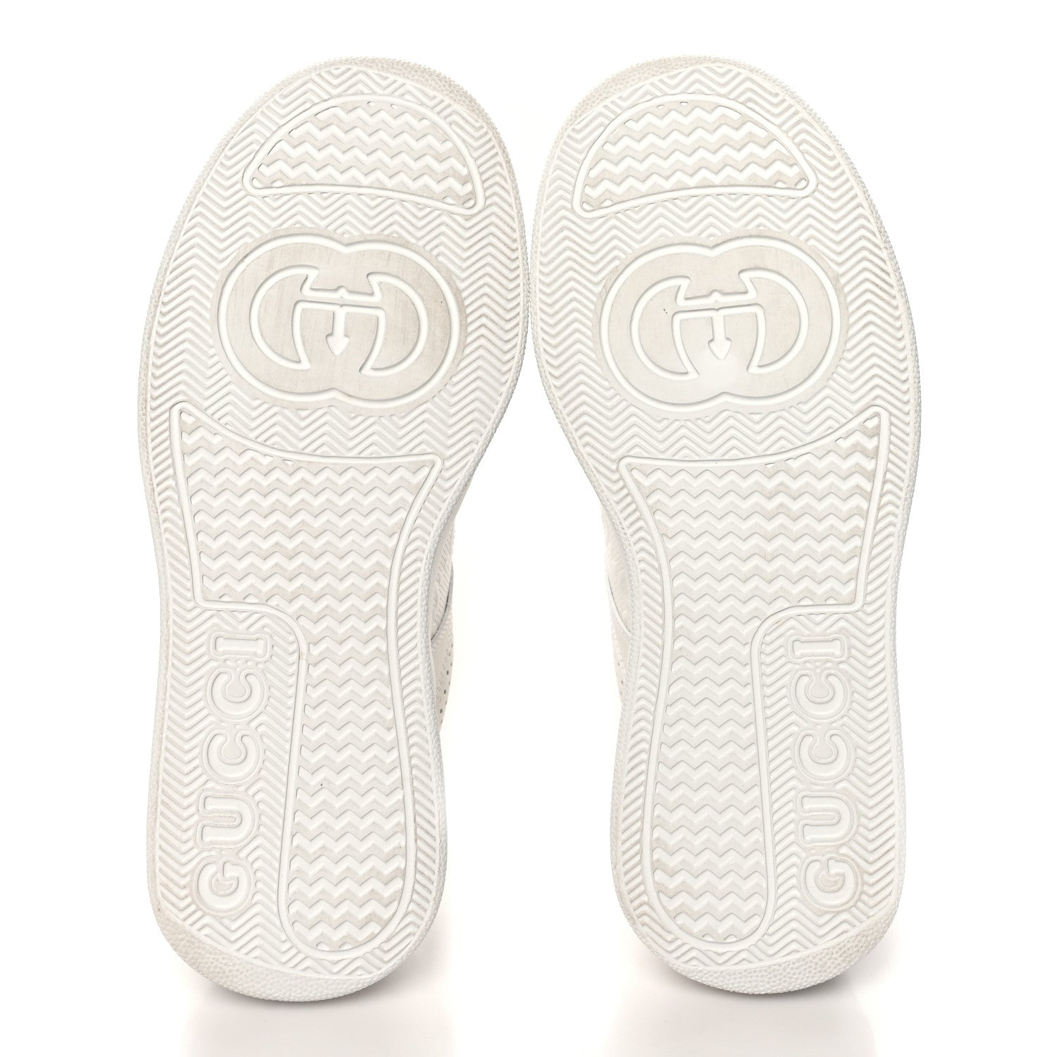 Gucci Calfskin GG Tennis Embossed Perforated Womens Platform 55mm Sneakers 37.5 Great White 6 of 9