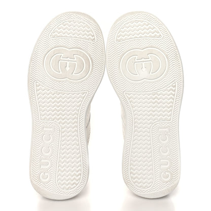 Gucci Calfskin GG Tennis Embossed Perforated Womens Platform 55mm Sneakers 37.5 Great White 6 of 9