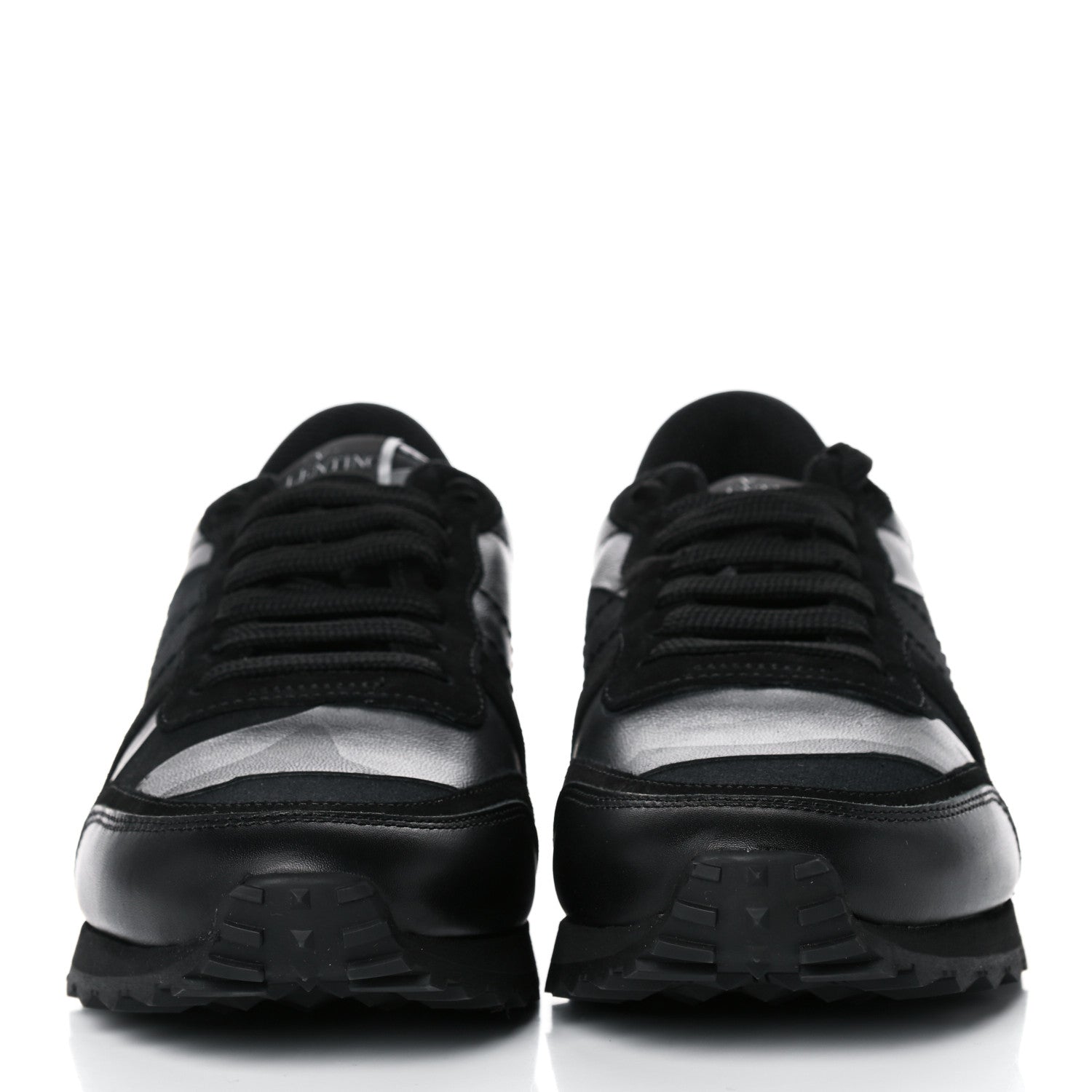 Valentino Garavani Nappa Suede Camouflage Mens Rockrunner Sneakers 41 Black 40.5 Black 2 of 10