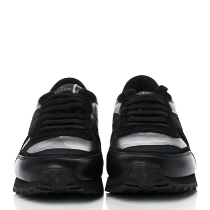 Valentino Garavani Nappa Suede Camouflage Mens Rockrunner Sneakers 41 Black 40.5 Black 2 of 10