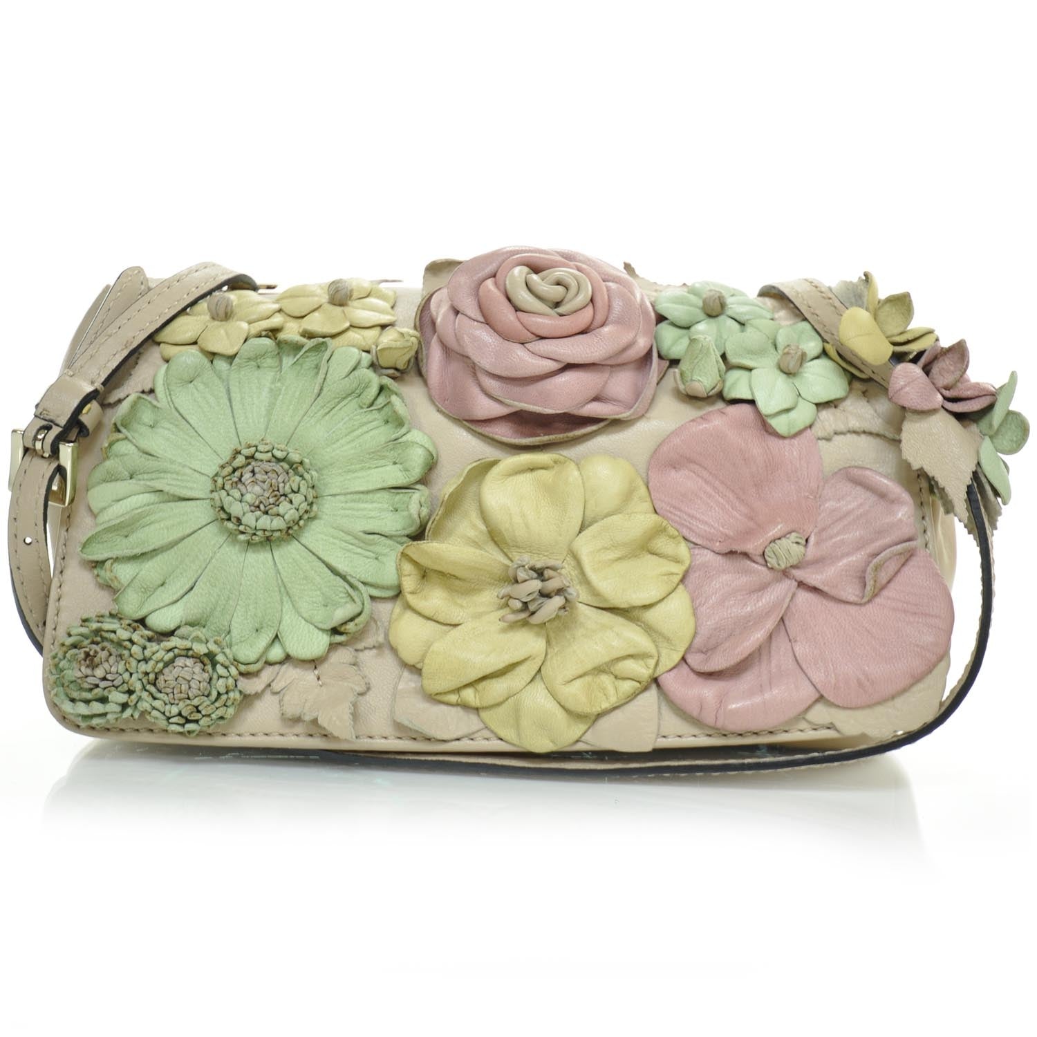 Valentino Garavani Leather Flower Flap Bag 1 of 11