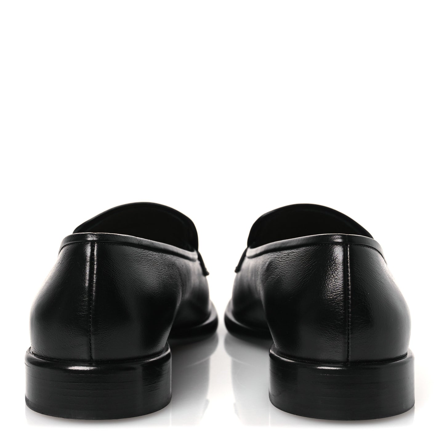 Shiny Calfskin CC Moccasins 41 Black