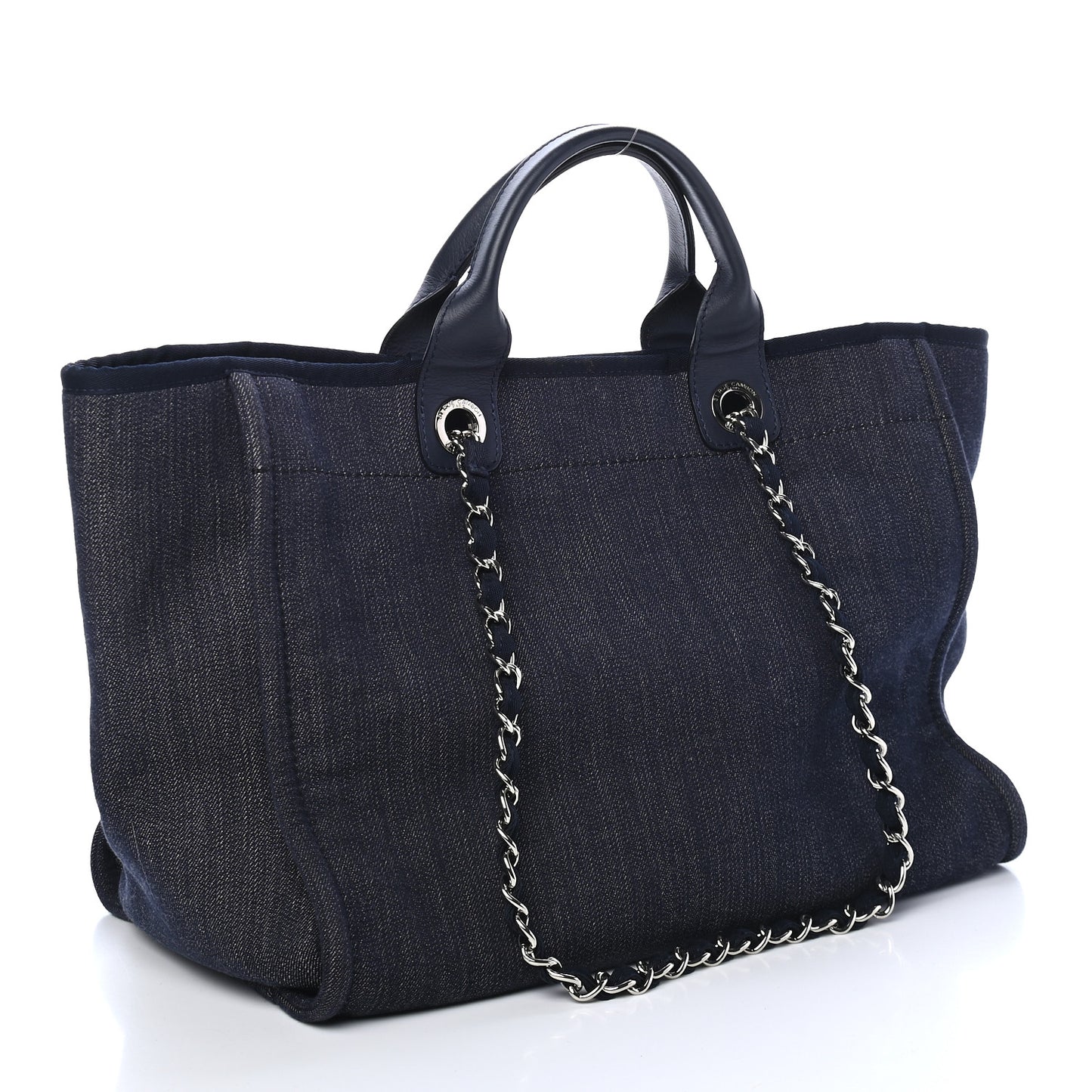 Denim Medium Deauville Tote Dark Blue