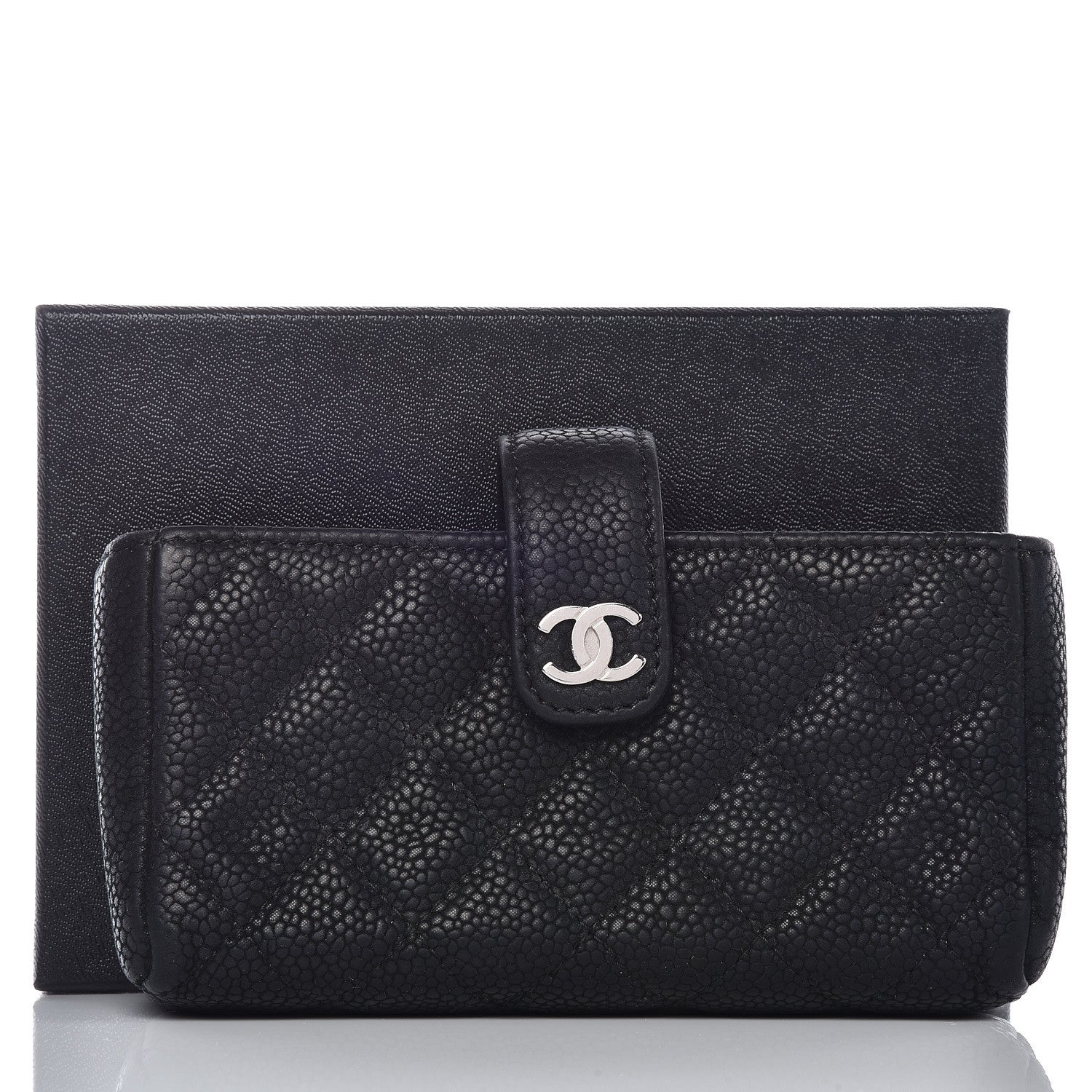 Chanel Caviar Quilted Mini Phone Holder Clutch Black 11 of 11