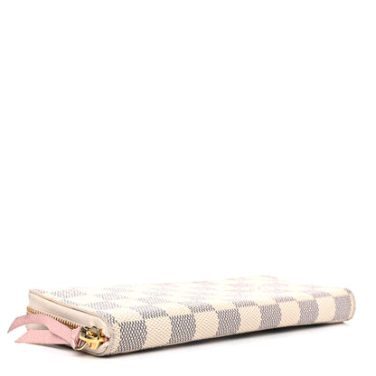 Louis Vuitton Damier Azur Clemence Wallet Rose Ballerine 3 of 14