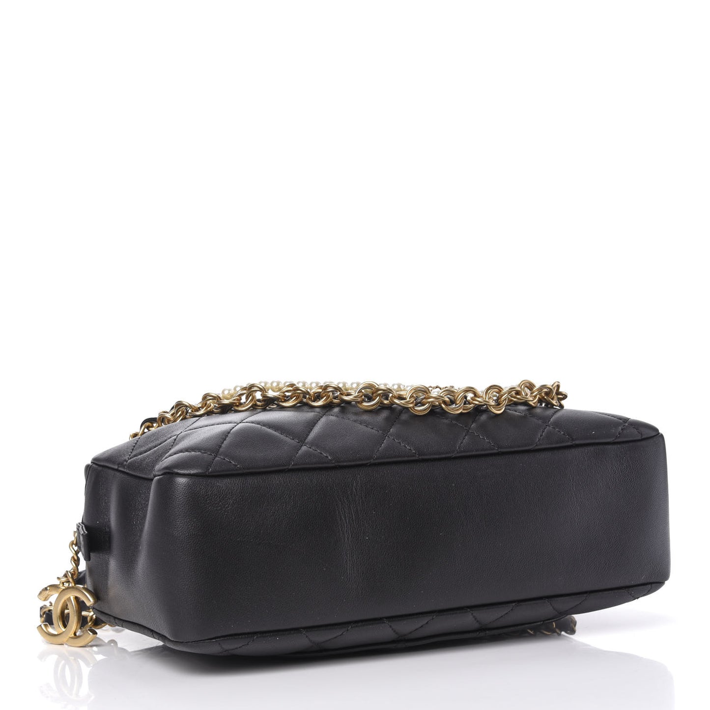 Lambskin Quilted All About Chains Camera Bag Black