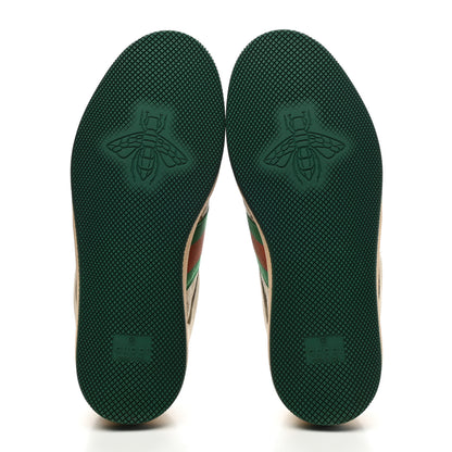 Gucci GG Monogram Nubuck Web Womens Screener Sneakers 35.5 New Sand Dusty Milk Vintage Green 5 of 11