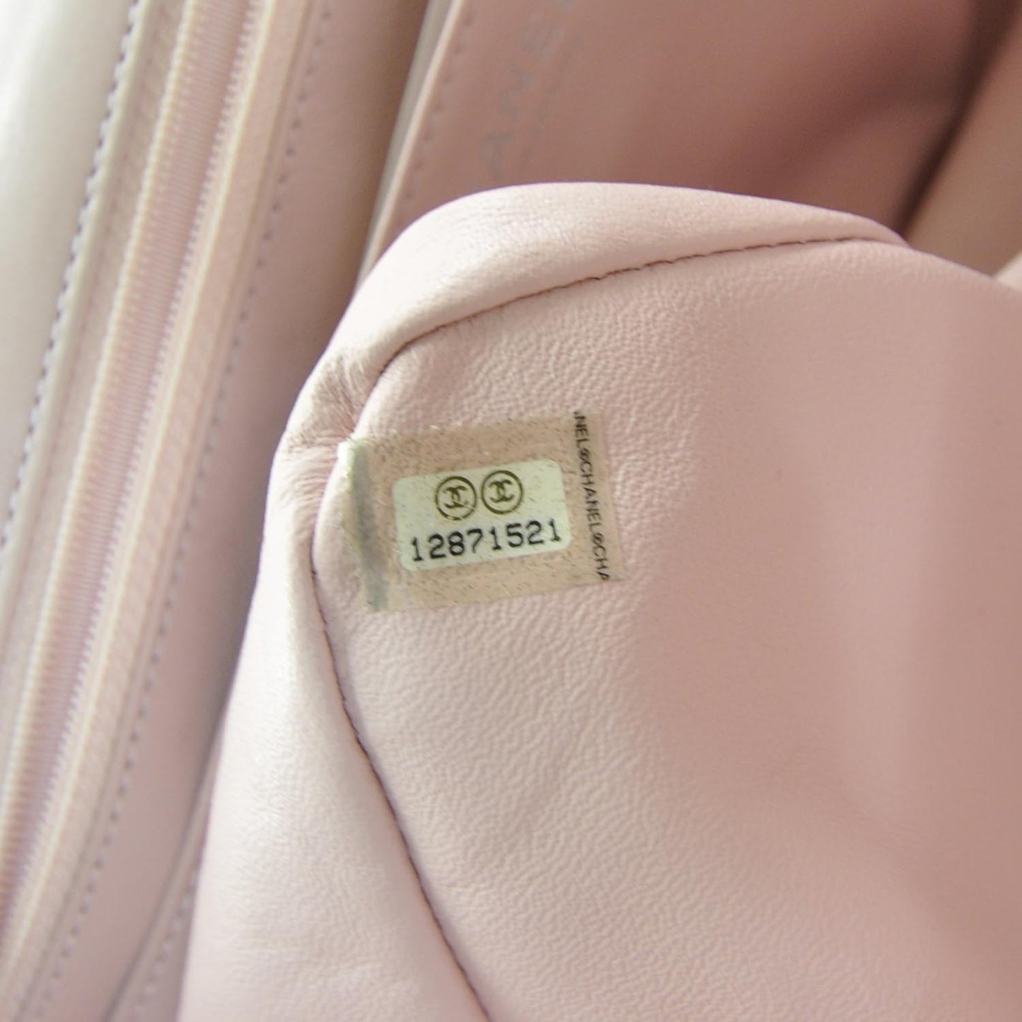 Lambskin Quilted Jumbo Flap Light Pink SHW