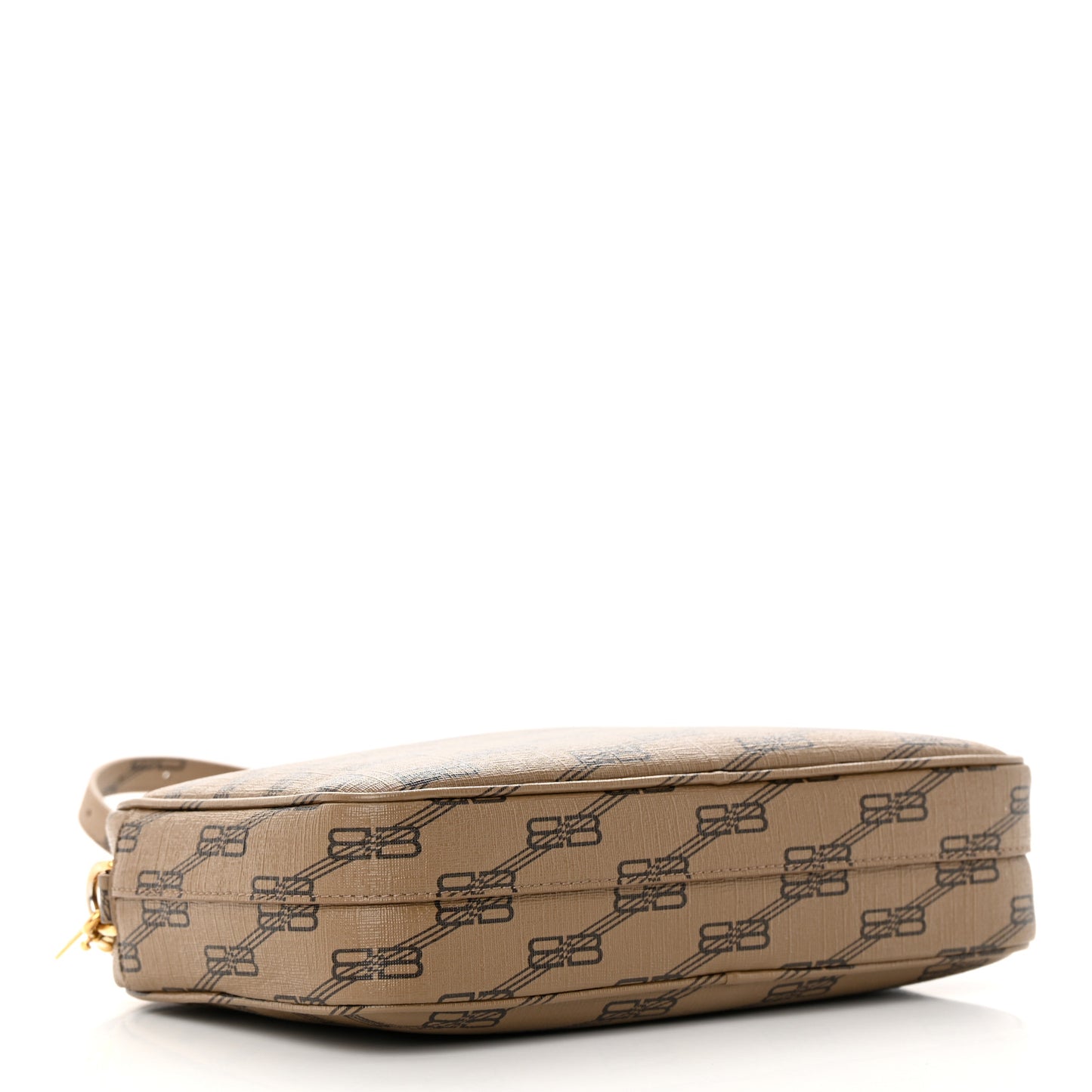 Coated Canvas BB Monogram Medium Signature Camera Bag Beige Brown