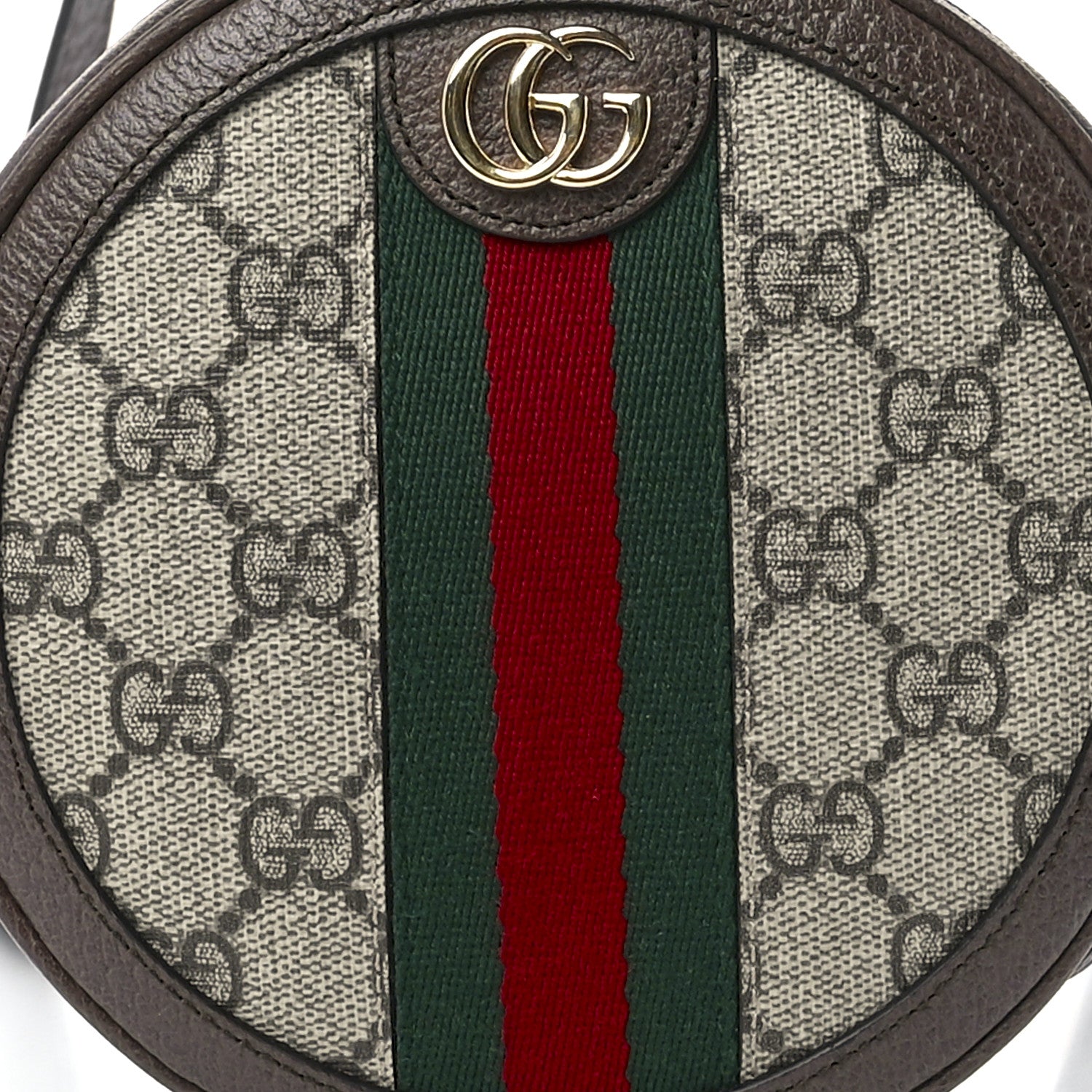 Gucci GG Supreme Monogram Web Mini Ophidia Round Backpack Brown 8 of 12
