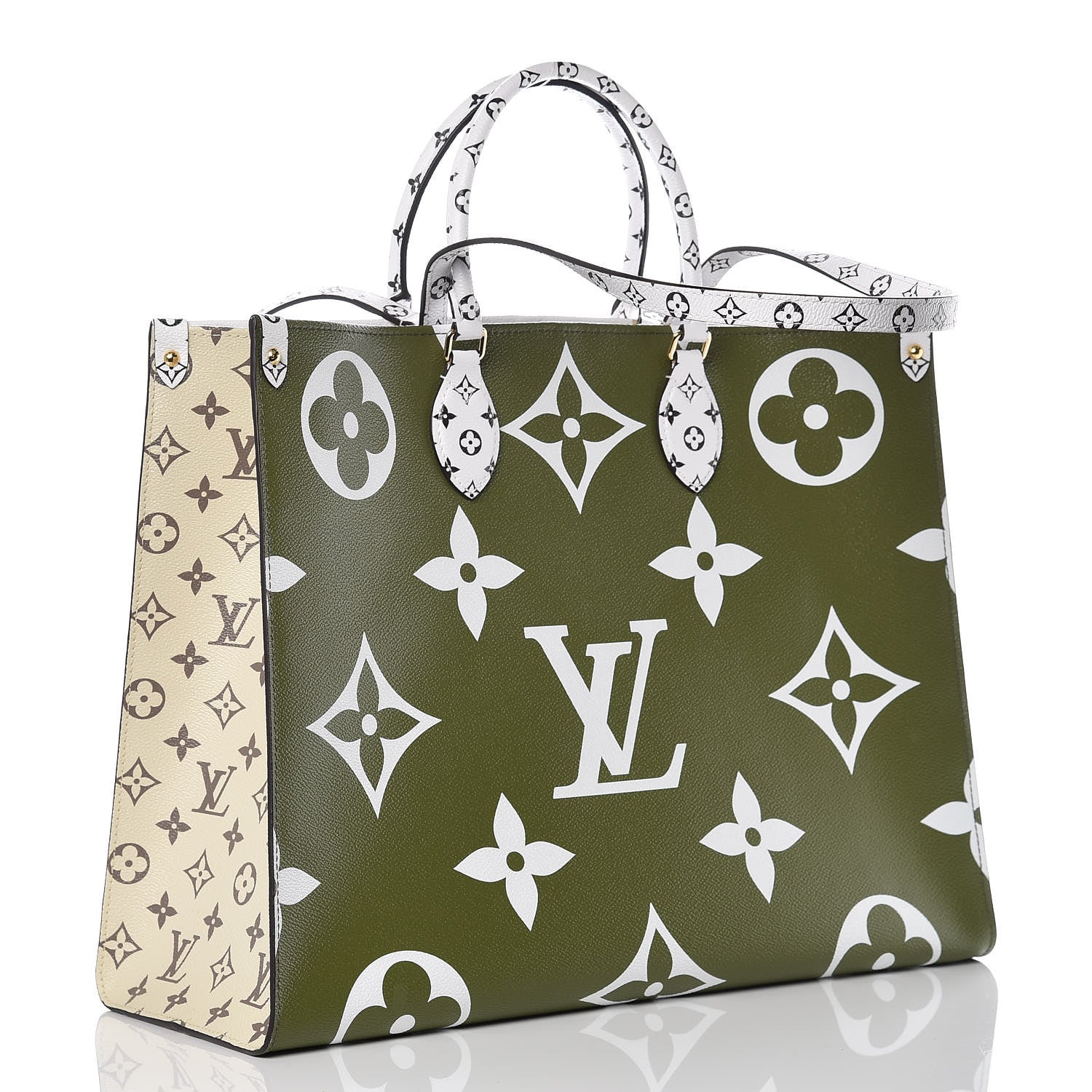 Louis Vuitton Monogram Giant Onthego GM Kaki Beige 4 of 11