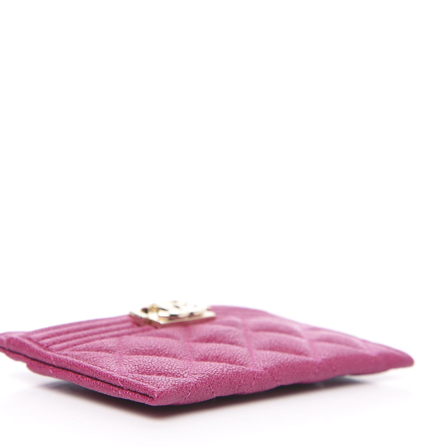 Chanel Caviar Quilted Boy Card Holder Fuchsia 3 of 7