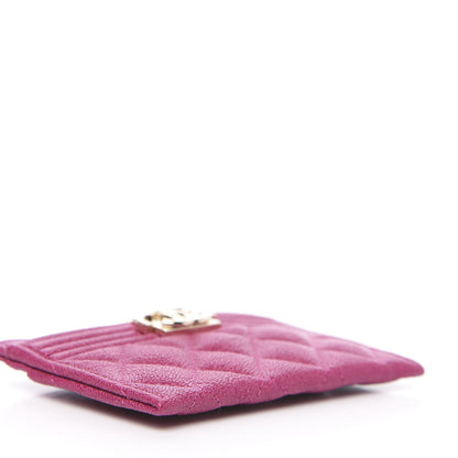 Chanel Caviar Quilted Boy Card Holder Fuchsia 3 of 7