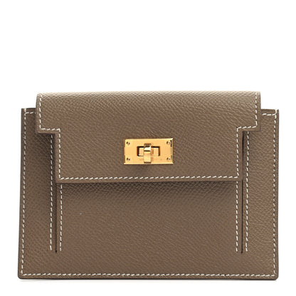 Hermes Epsom Kelly Pocket Compact Wallet Etoupe 1 of 8