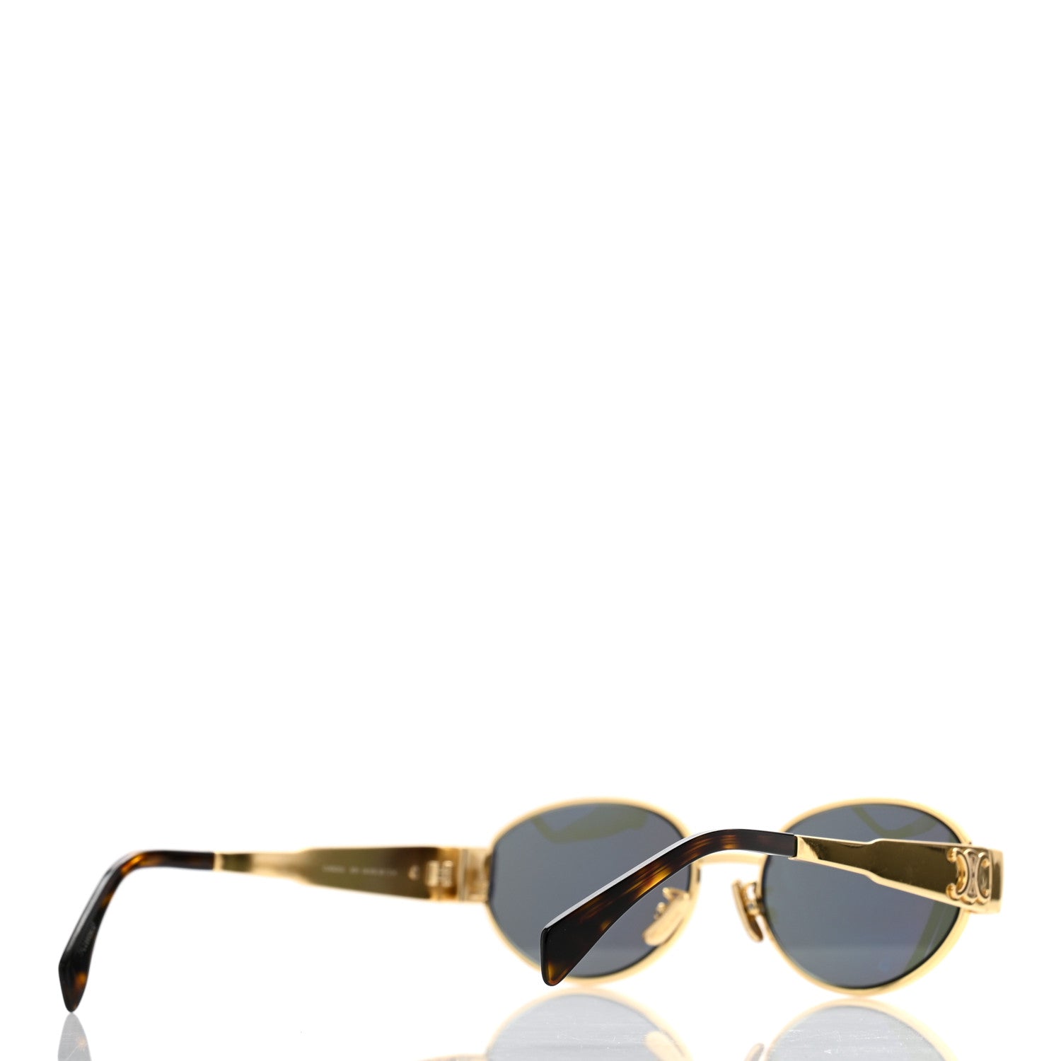 Celine Metal Triomphe 01 Sunglasses CL40235U Gold Green 4 of 8