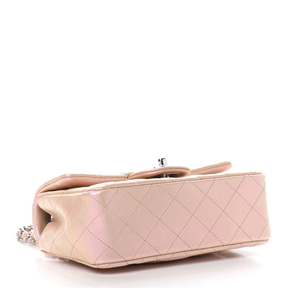 Chanel Iridescent Calfskin Quilted Mini Rectangular Flap Pink 3 of 8