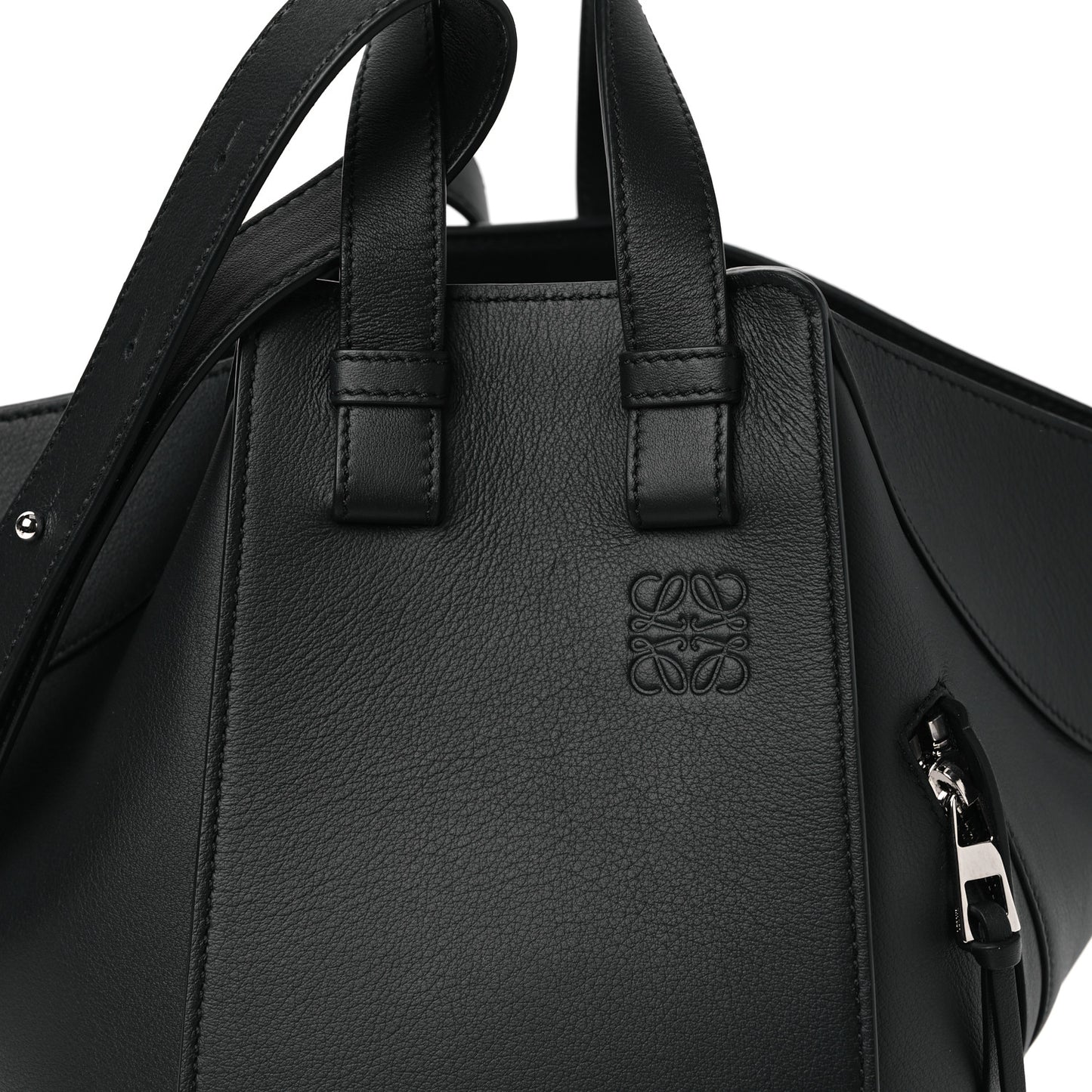Calfskin Small Hammock Shoulder Bag Black