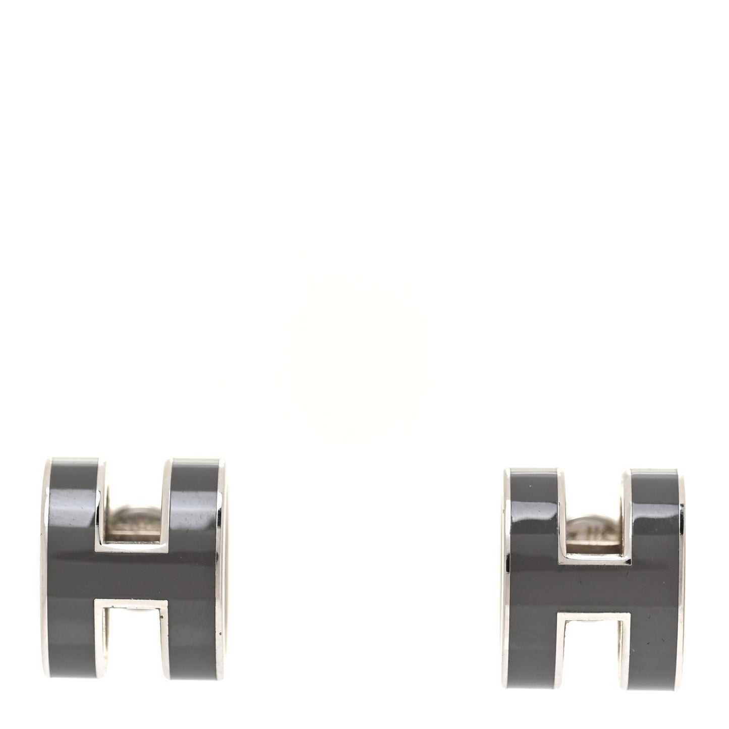 Palladium Lacquered Pop H Earrings Etain
