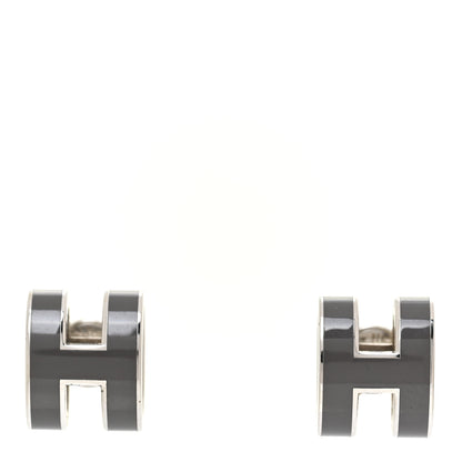 Hermes Palladium Lacquered Pop H Earrings Etain 1 of 7