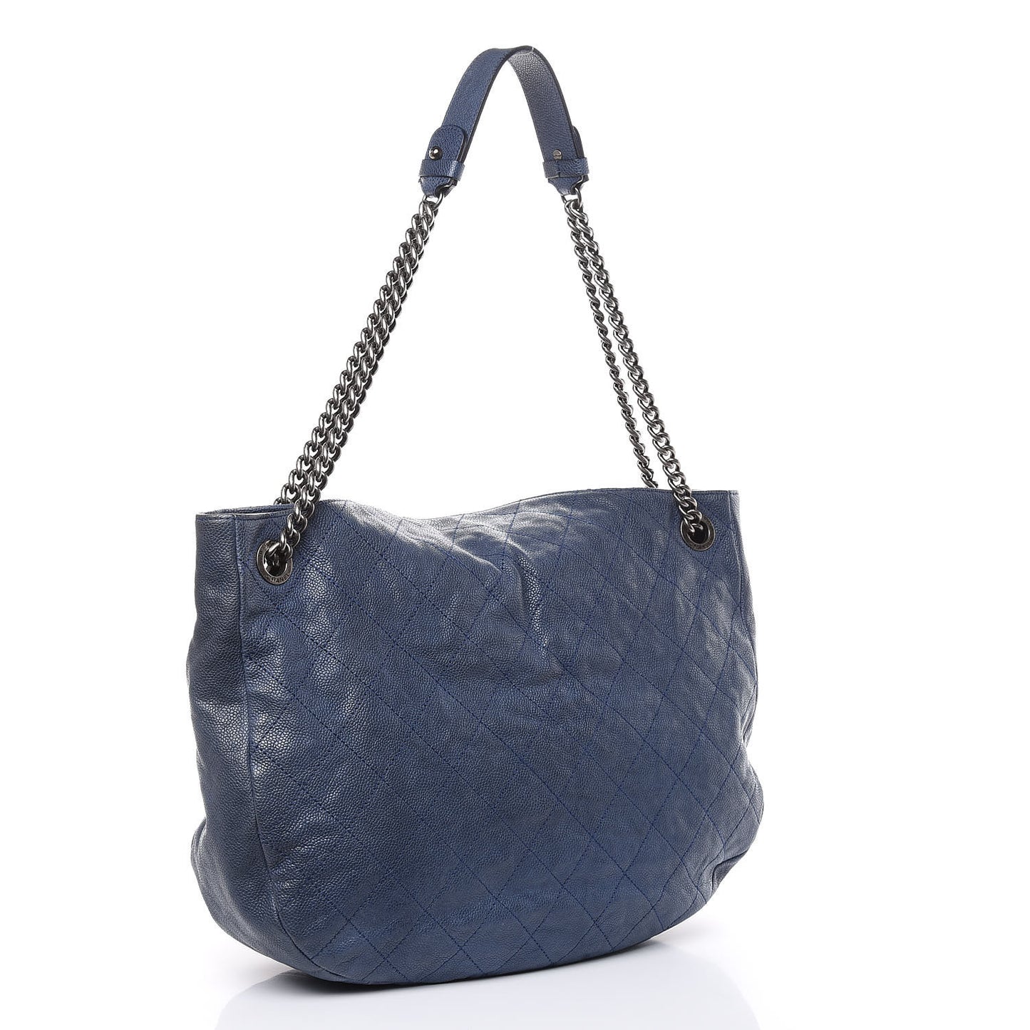 Caviar Quilted Simply CC Hobo Blue