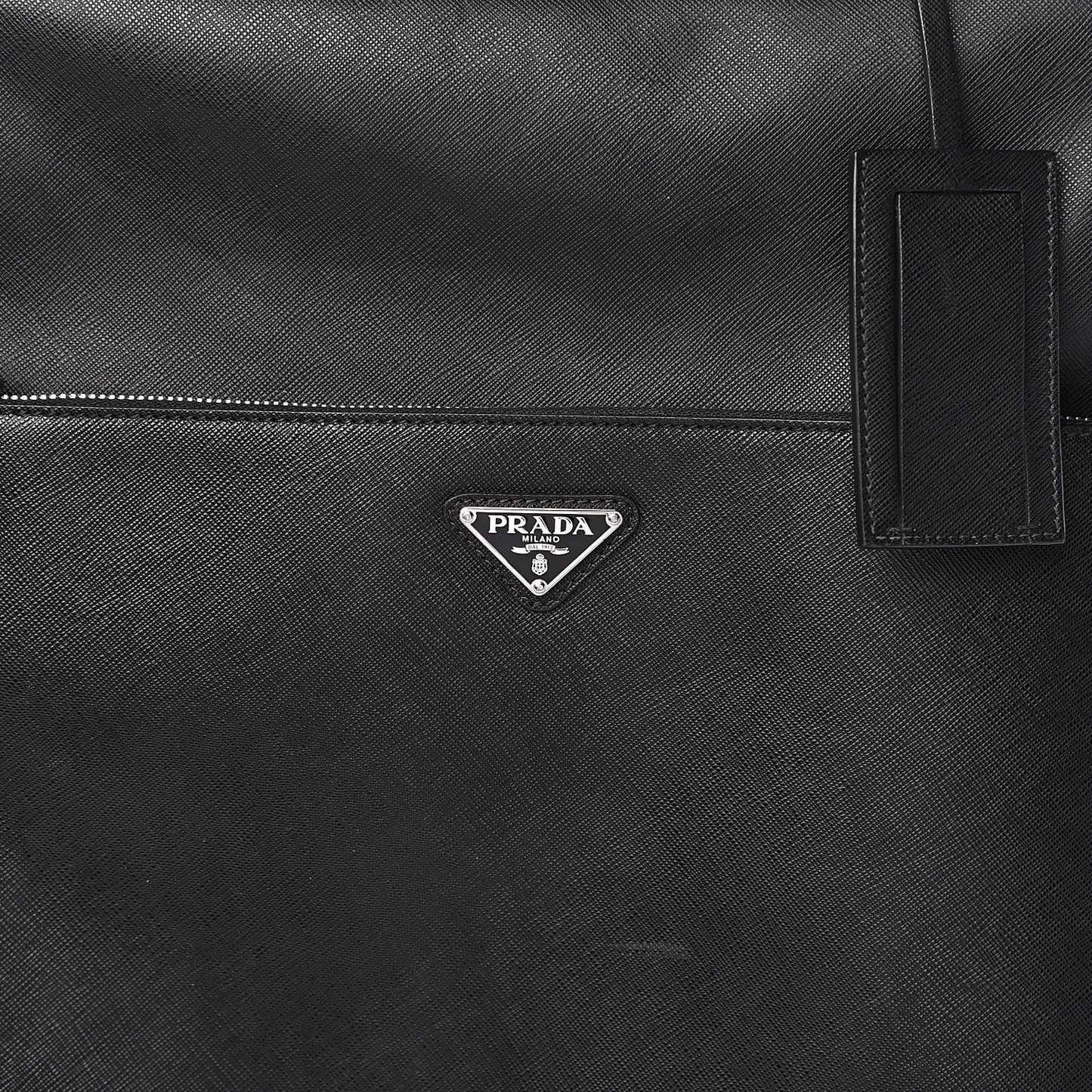 Saffiano Travel Trolley Luggage Black